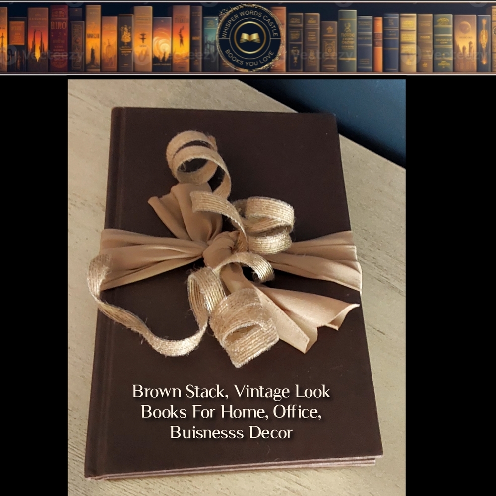 Brown Vintage Look Decorative Book Stack